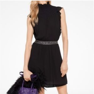 Michael Kors Black Studded Belt Dress